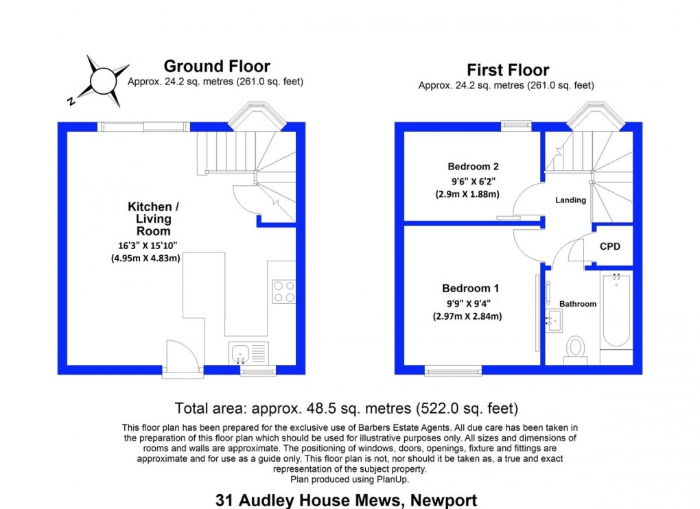Floorplan for Audley Avenue, Newport