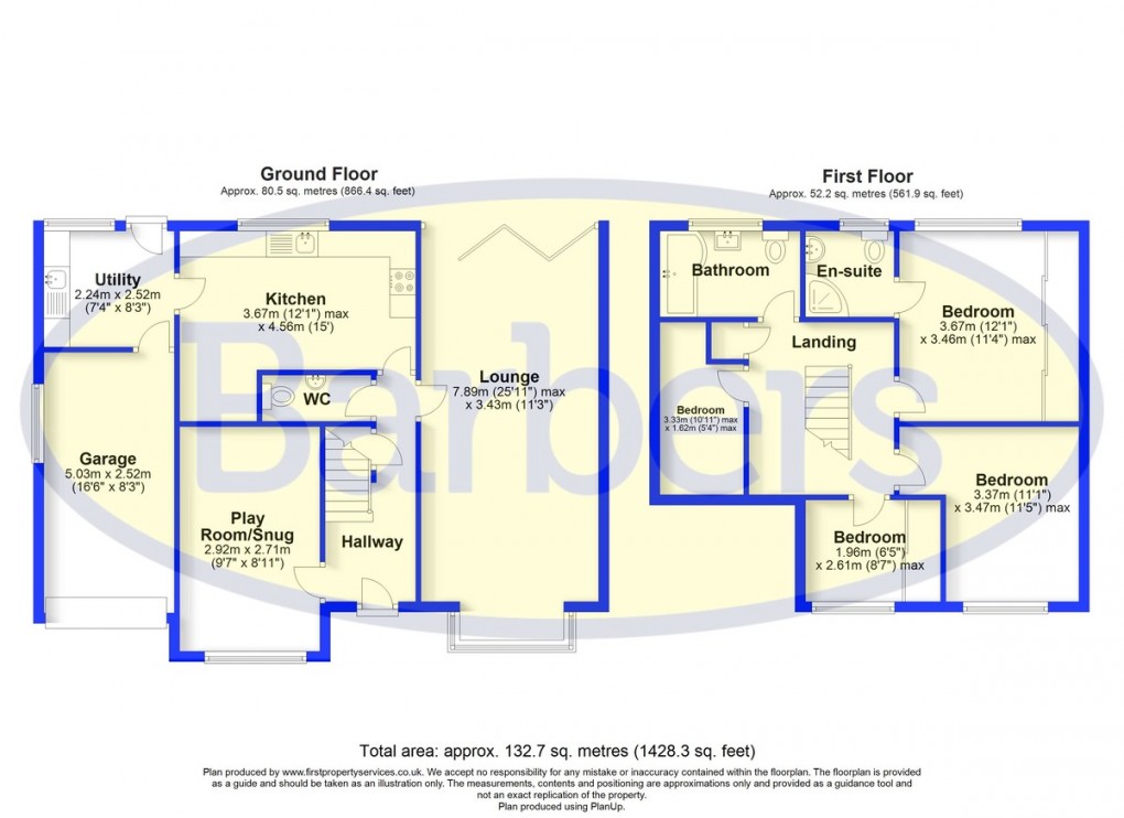 Floorplan for Brookfield, Loggerheads