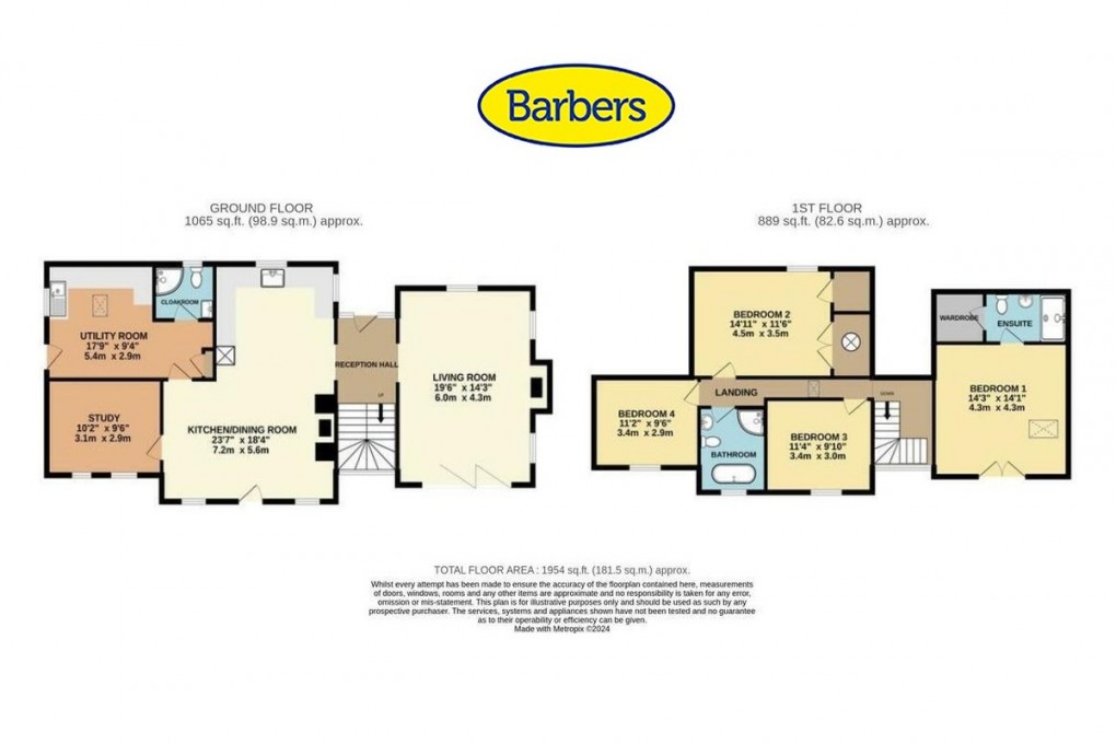 Floorplan for Chapel Lane, Hodnet, Market Drayton