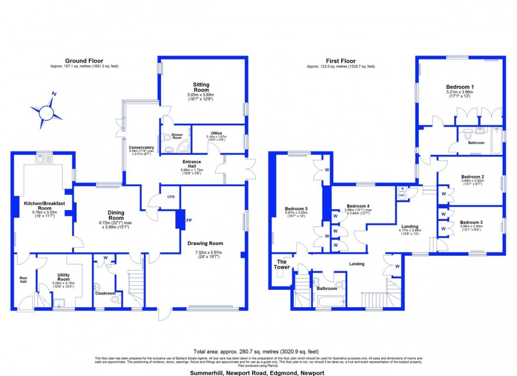 Floorplan for Edgmond, Newport
