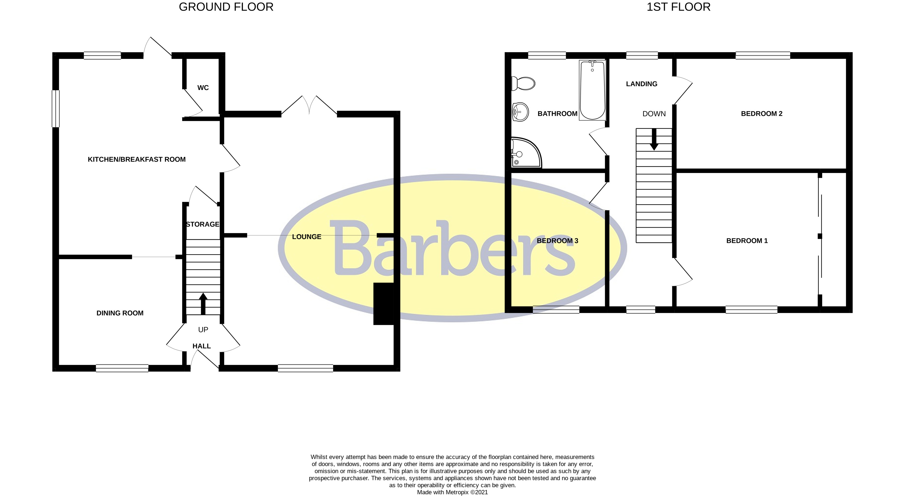 Floorplans For Catterals Lane, Whitchurch