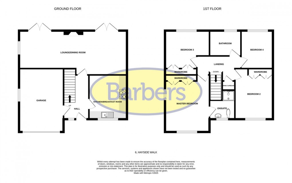 Floorplan for Hayside Walk, Malpas