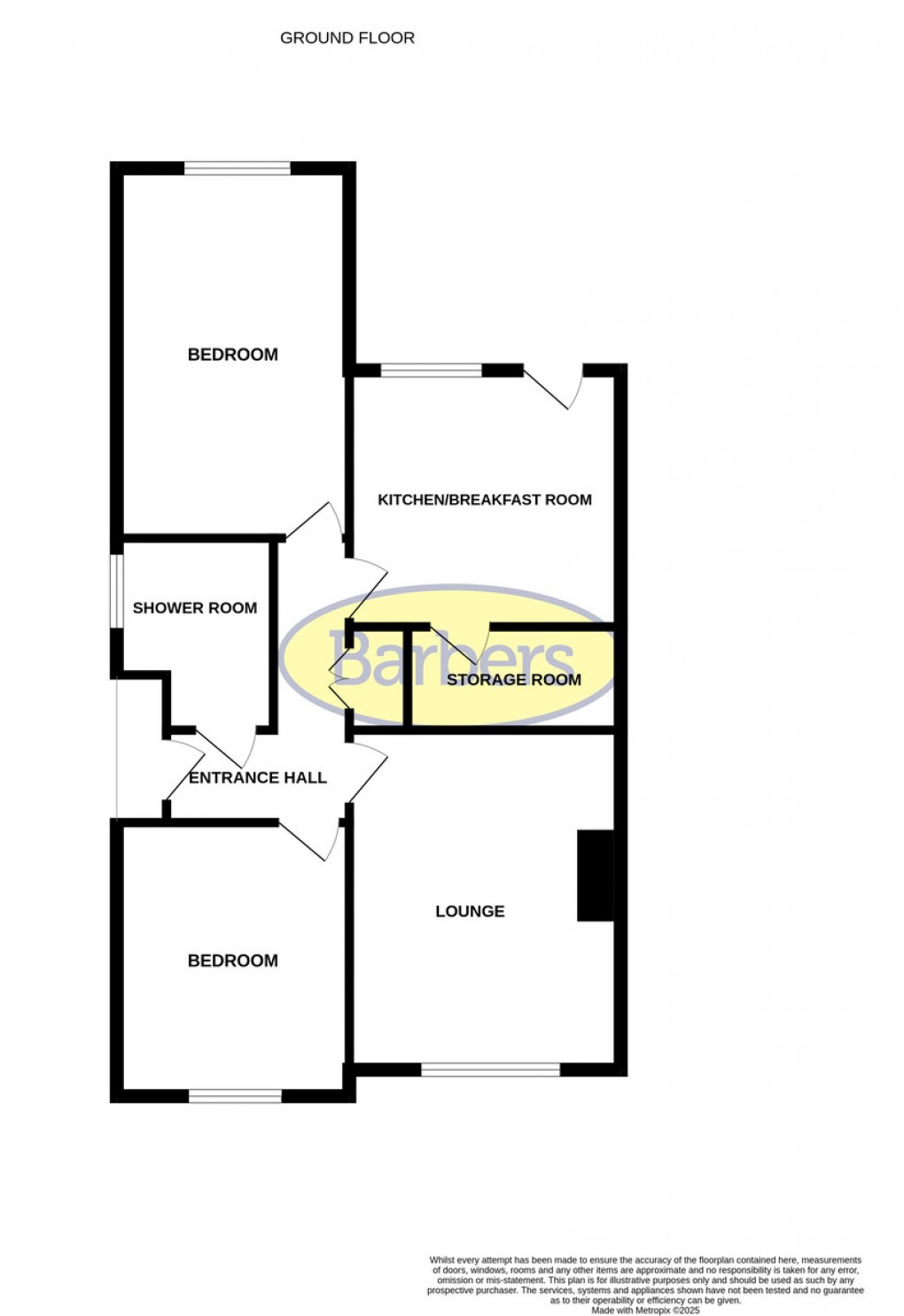 Floorplan for Queensway, Whitchurch
