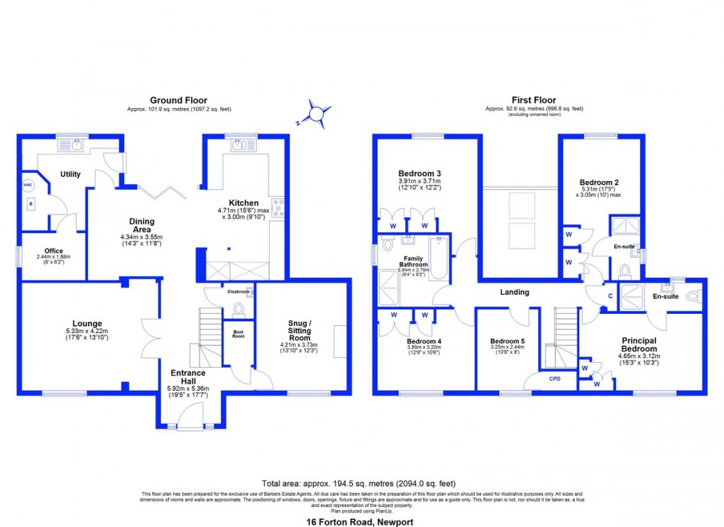 Floorplan for Forton Road, Newport