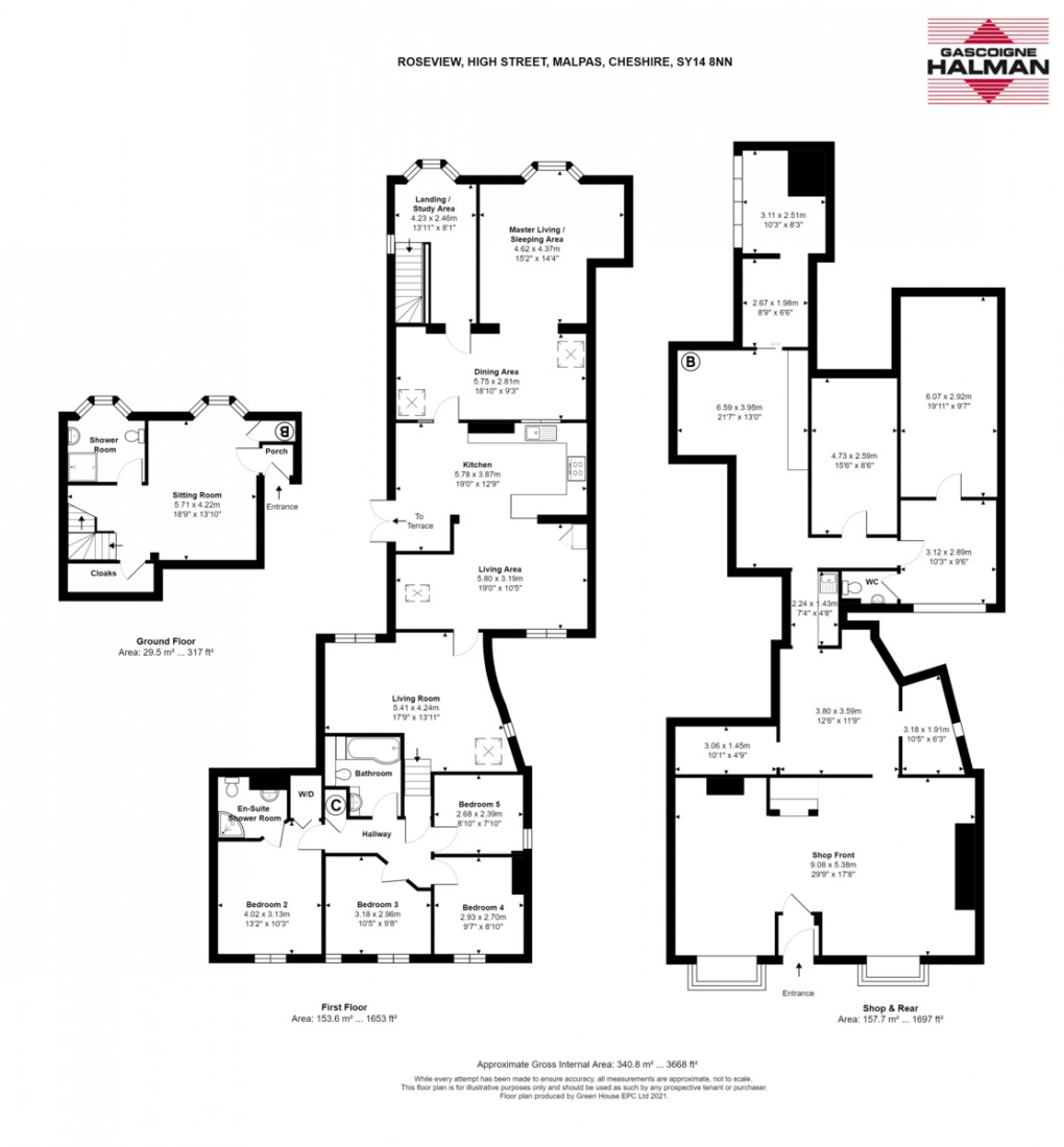 Floorplan for High Street, Malpas, Cheshire