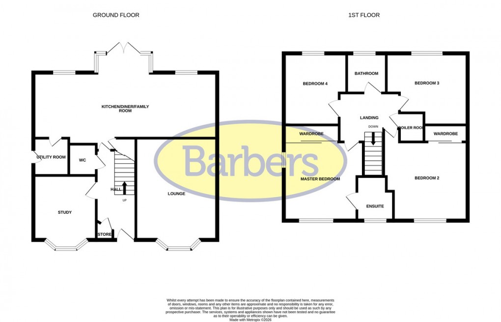 Floorplan for Badger Crescent, Whitchurch, Shropshire