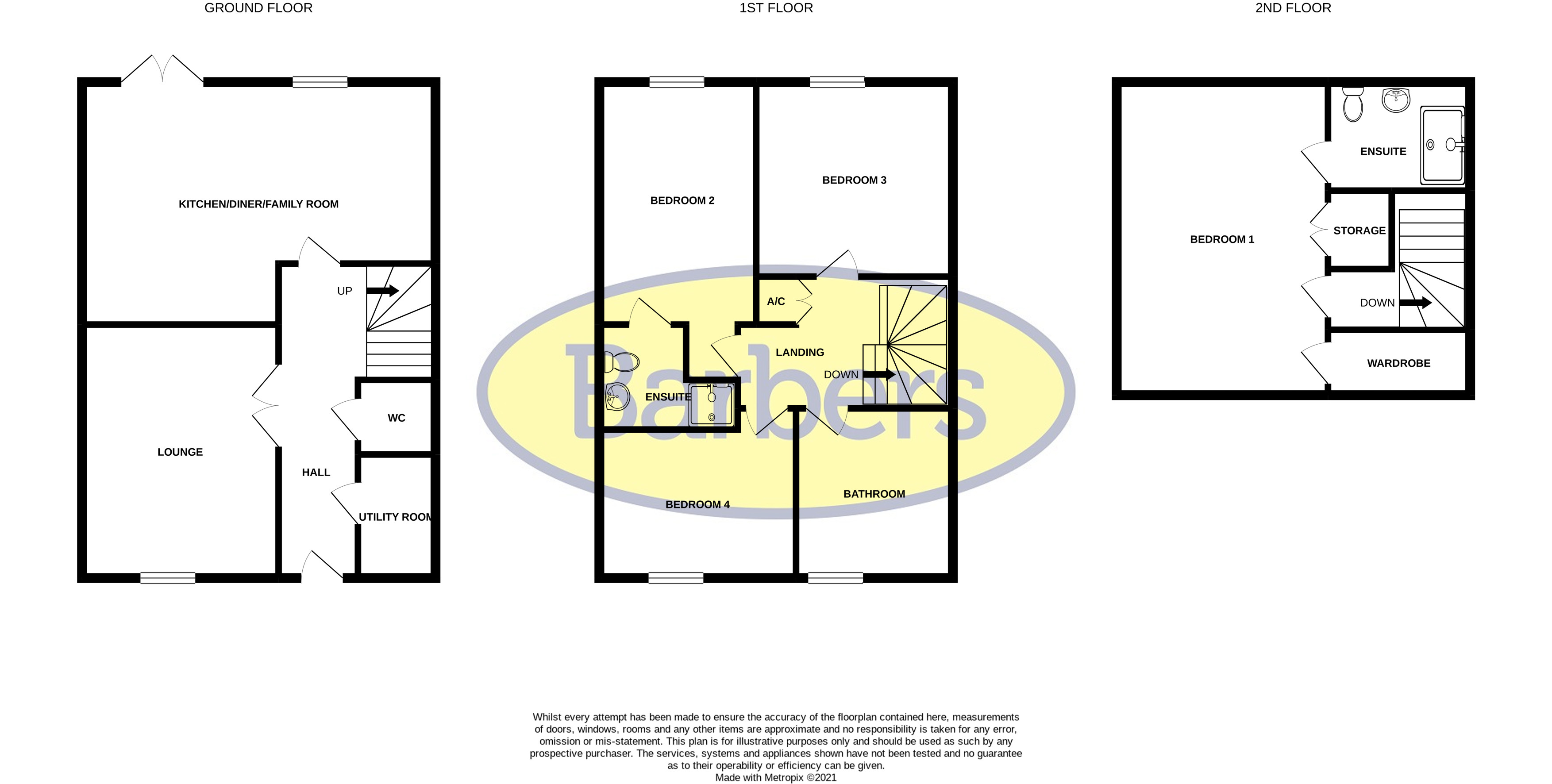 Floorplans For Mount Farm Barns, Norbury, Whitchurch