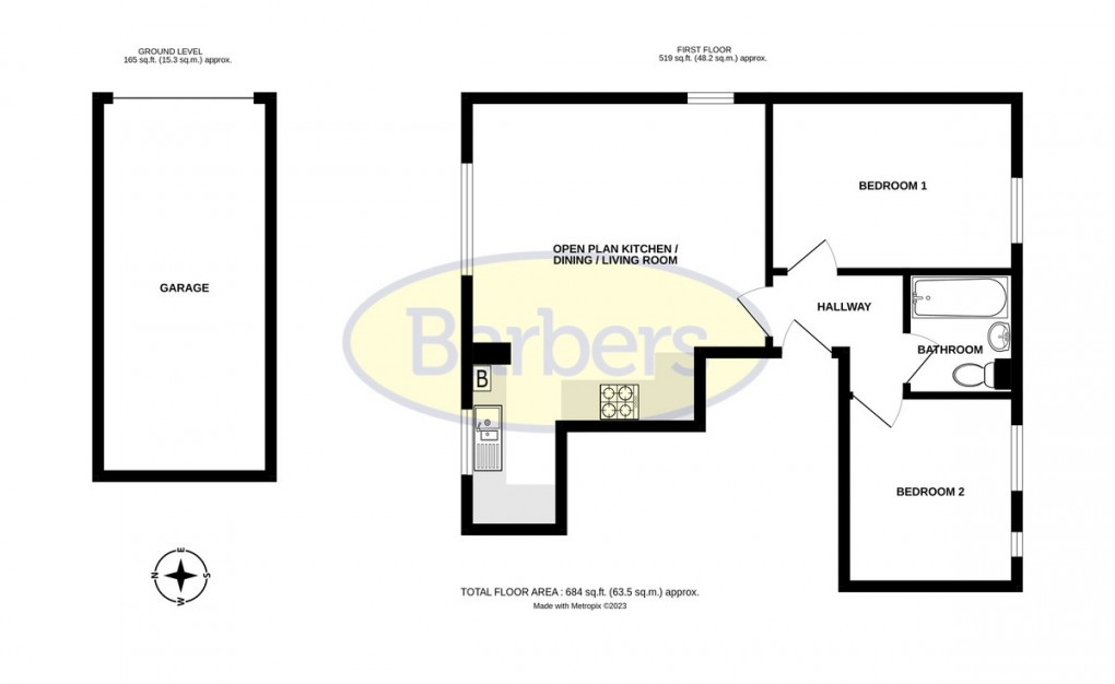 Floorplan for Hobbs Crescent, Wellington, TF1 1RY