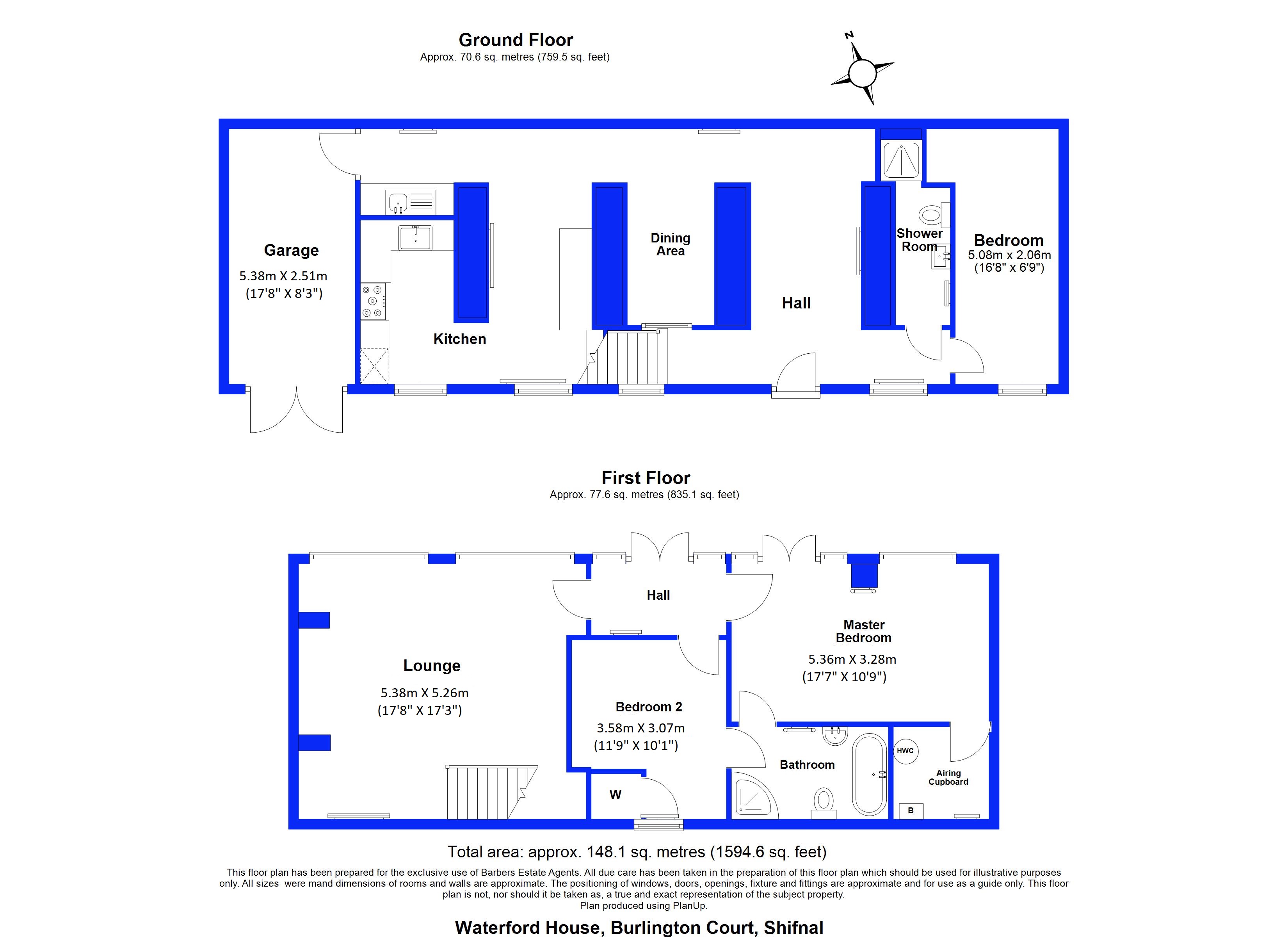 Floorplans For Burlington Court, Burlington, Shifnal