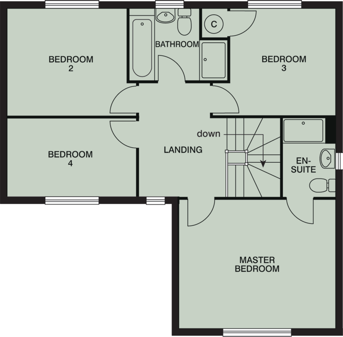 Floorplans For Plot 4 The Newton ,Talbot Manor, Alport Road, Whitchurch