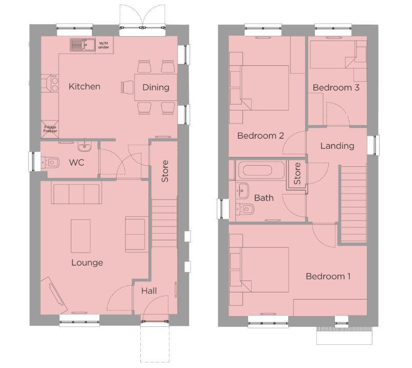 Floorplans For Plot 21 Churchfield, Tilstock, Whitchurch