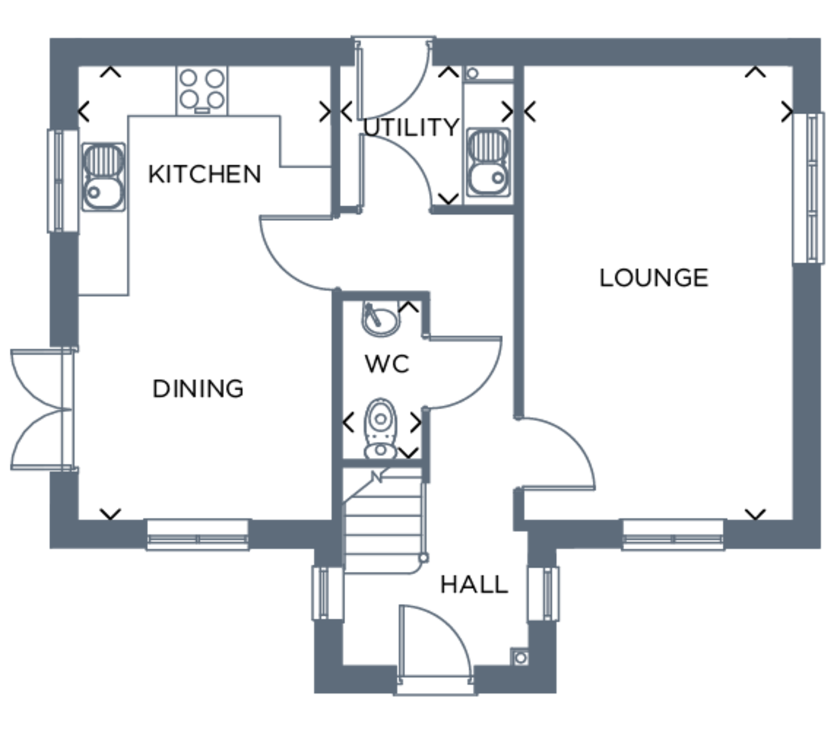 Floorplans For Plot 1, Brushwood Gardens, Prees Heath, Whitchurch