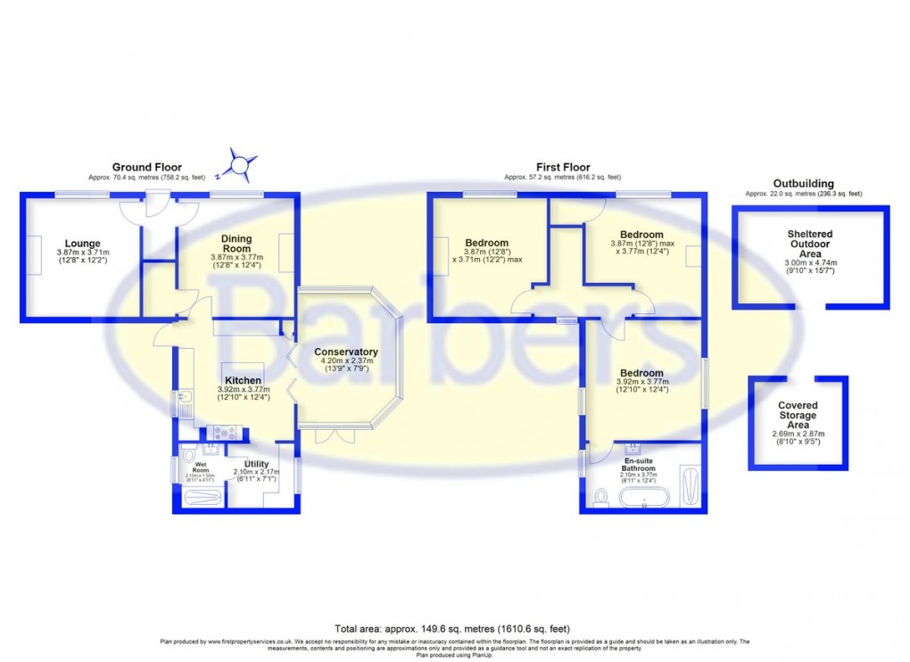 Floorplan for Audlem Road, Woore