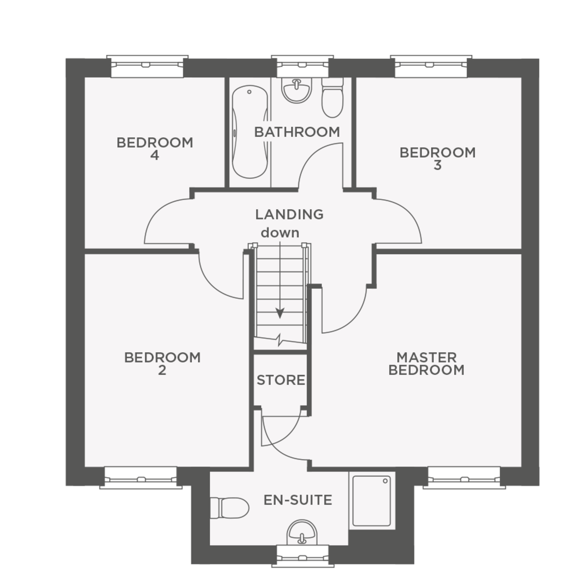 Floorplans For Plot 76, Talbot Manor, Alport Road