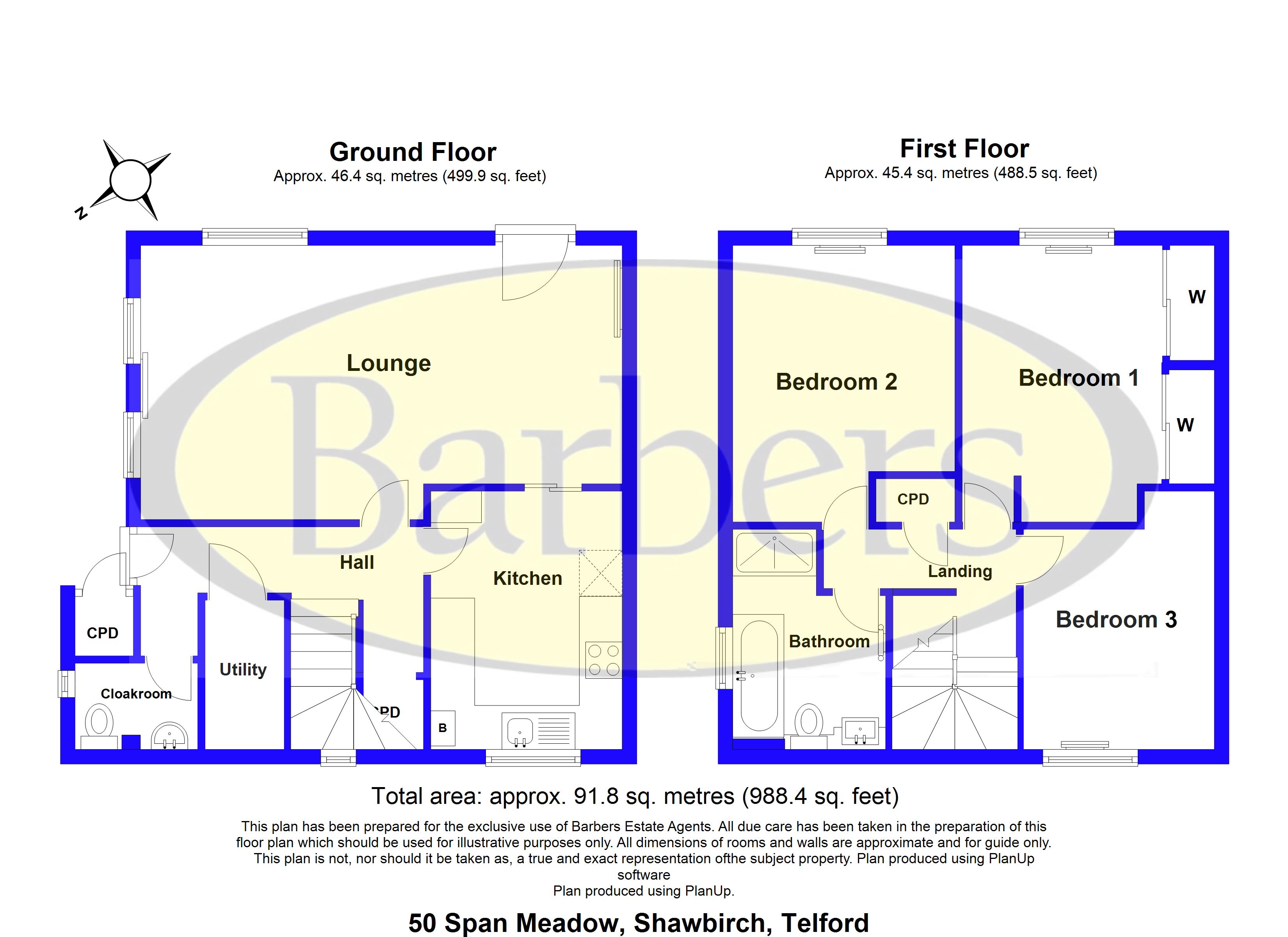 Floorplans For Span Meadow, Shawbirch, Telford, TF5 0NE