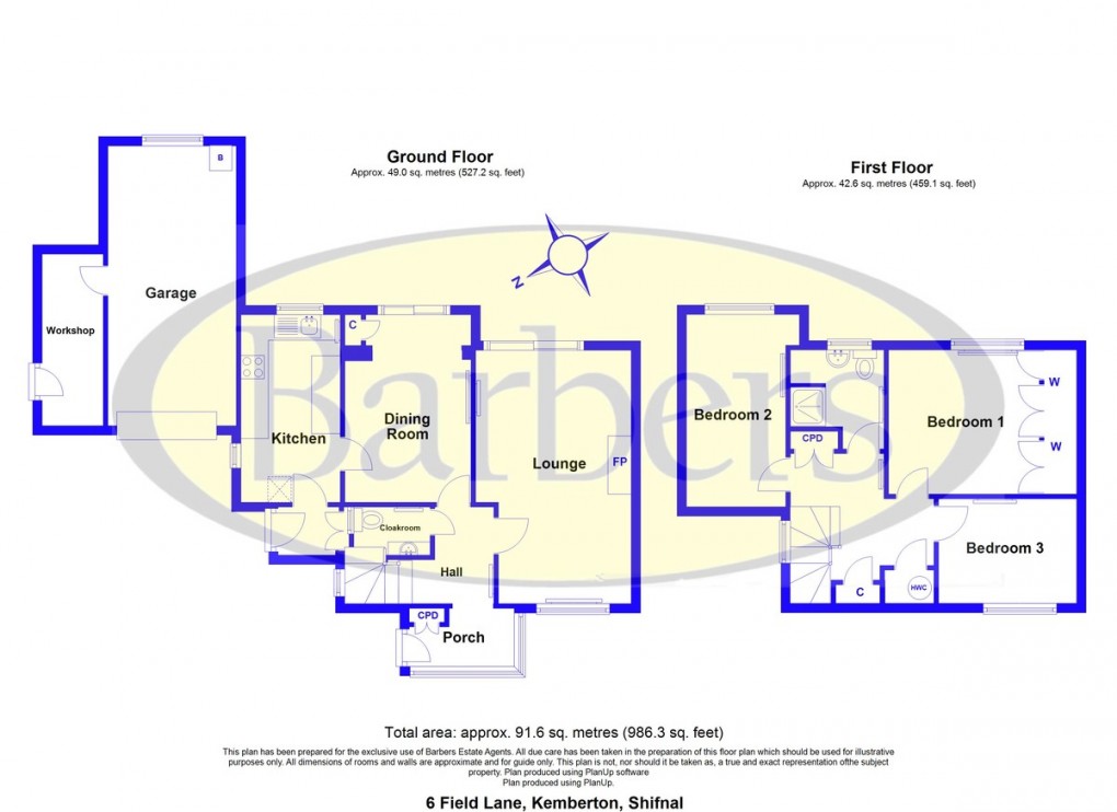 Floorplan for Field Lane, Kemberton, TF11 9LP