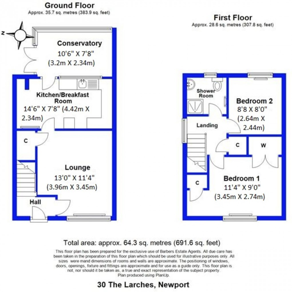Floorplan for The Larches, Newport