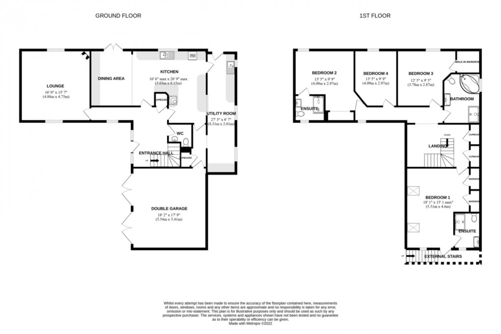 Floorplan for Brookend Barn, Hinstock