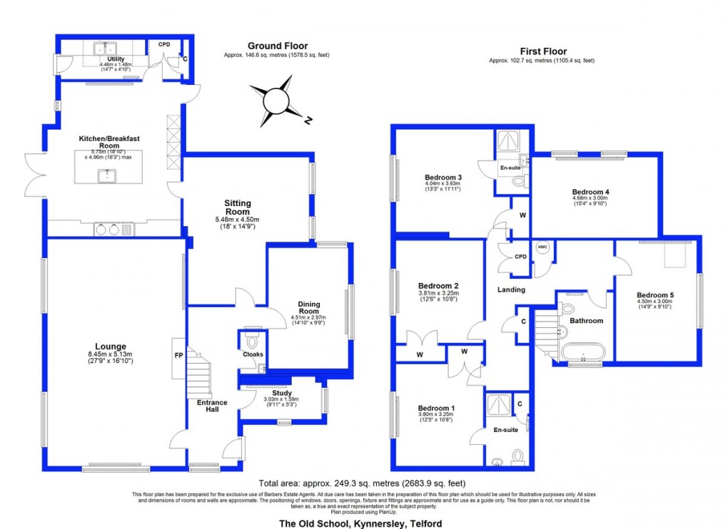 Floorplan for Kynnersley, Telford
