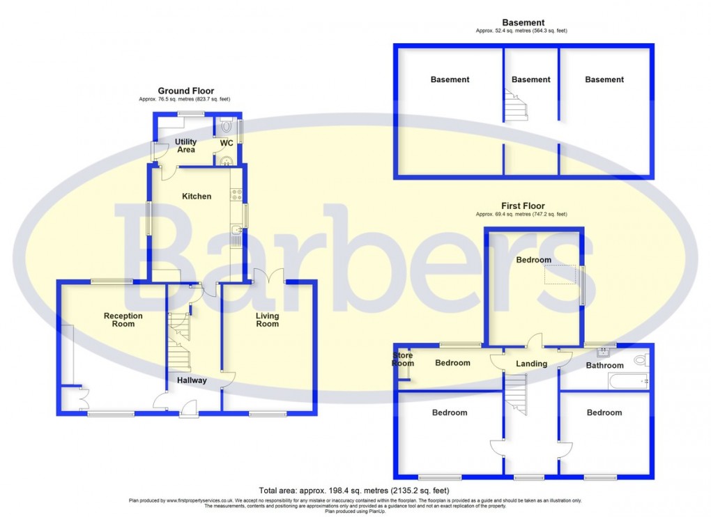 Floorplan for Higher Wych, Malpas