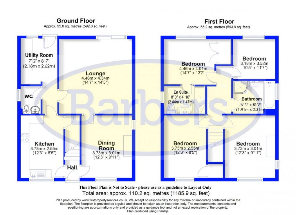 Floorplan for Pinewood Road, Ashley Heath