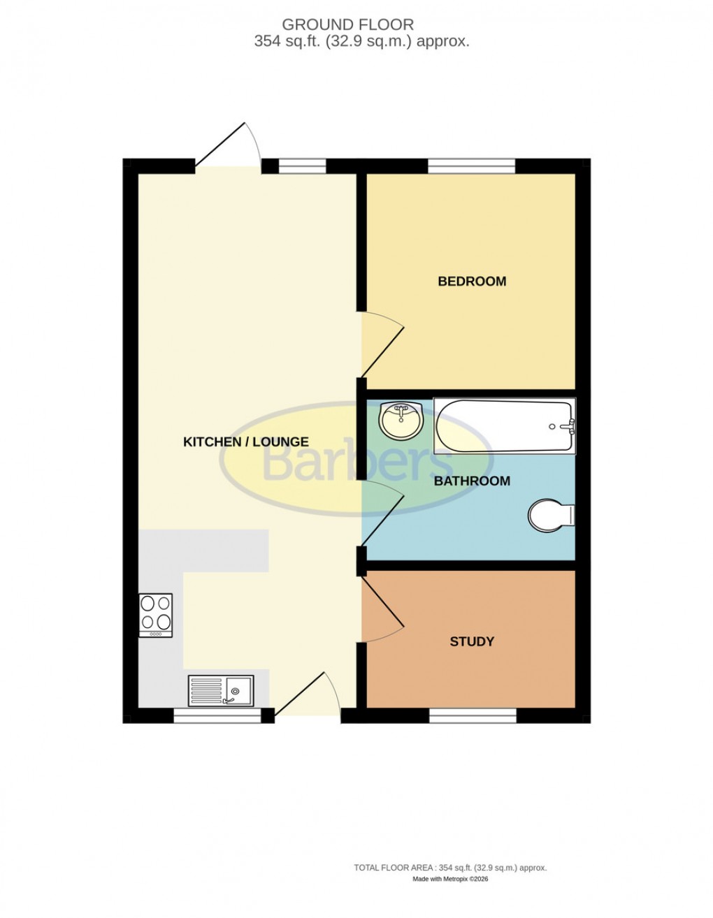 Floorplan for Glebeland Court, Donnington, Telford, TF2 7SB