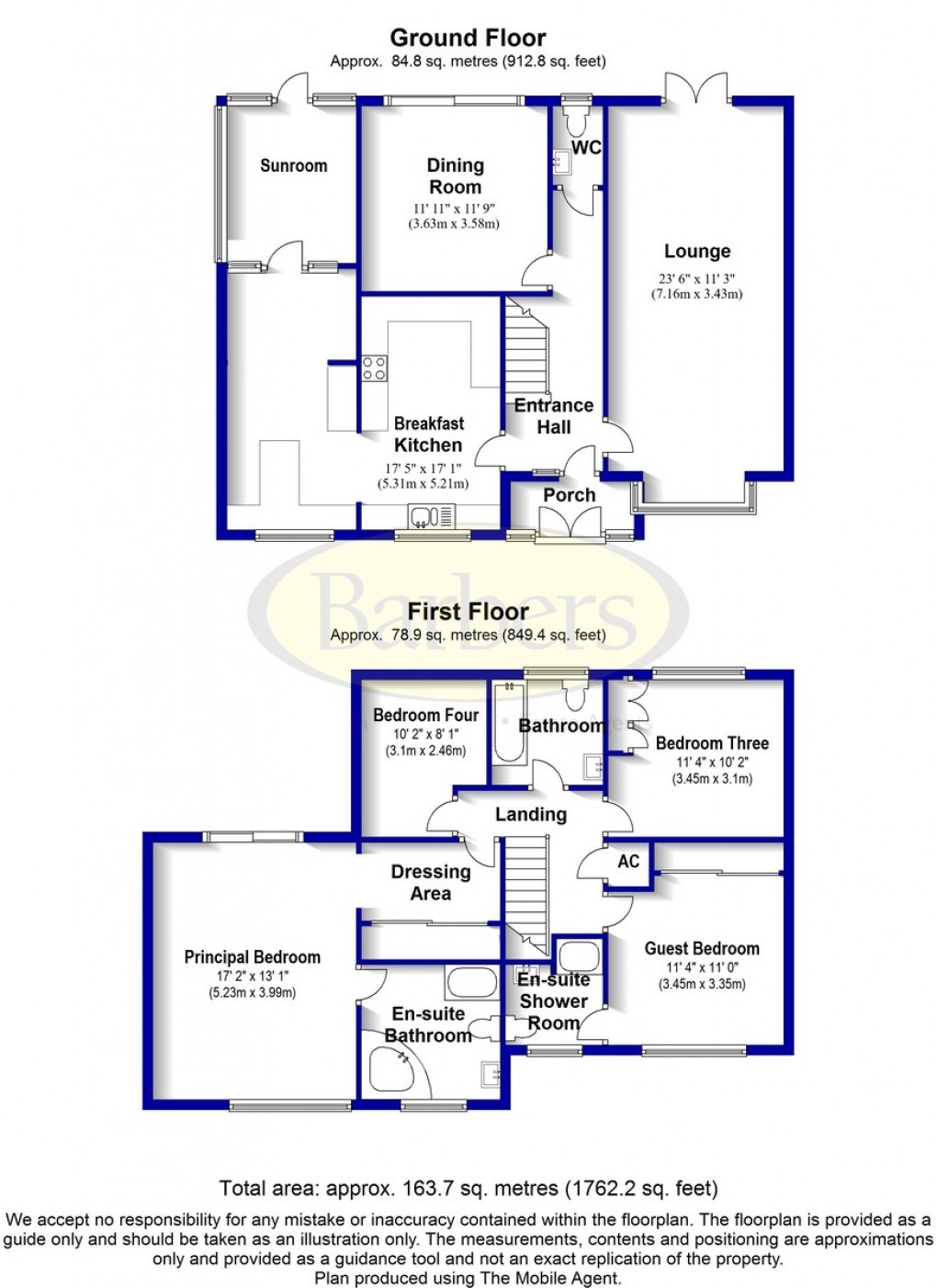 Floorplan for Tennyson Close, Market Drayton