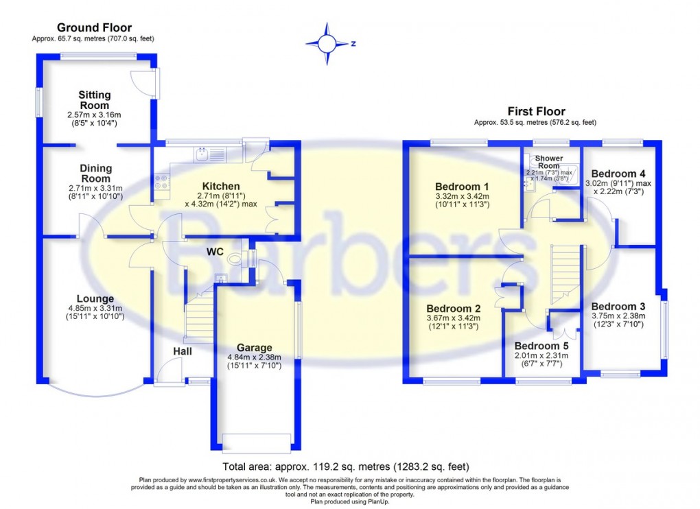 Floorplan for Holly Close, Market Drayton