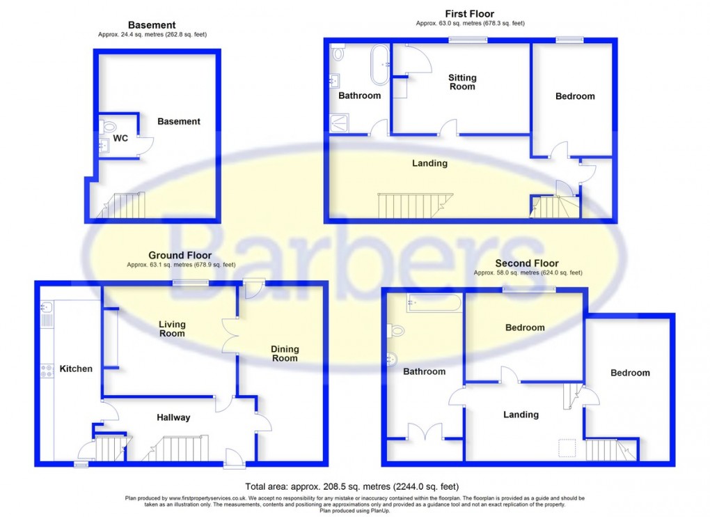 Floorplan for 2 The Old White House, Claypit Street