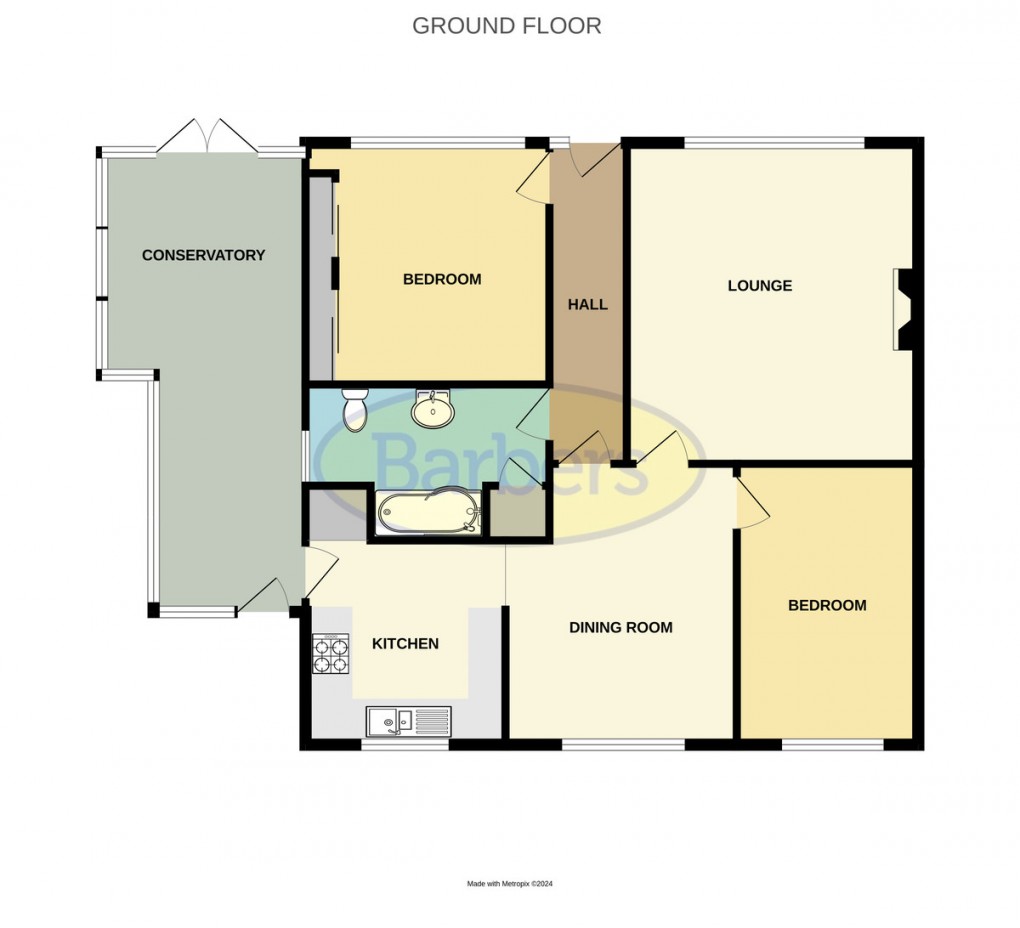 Floorplan for Doseley Road, Dawley, Telford, TF4 3AY.