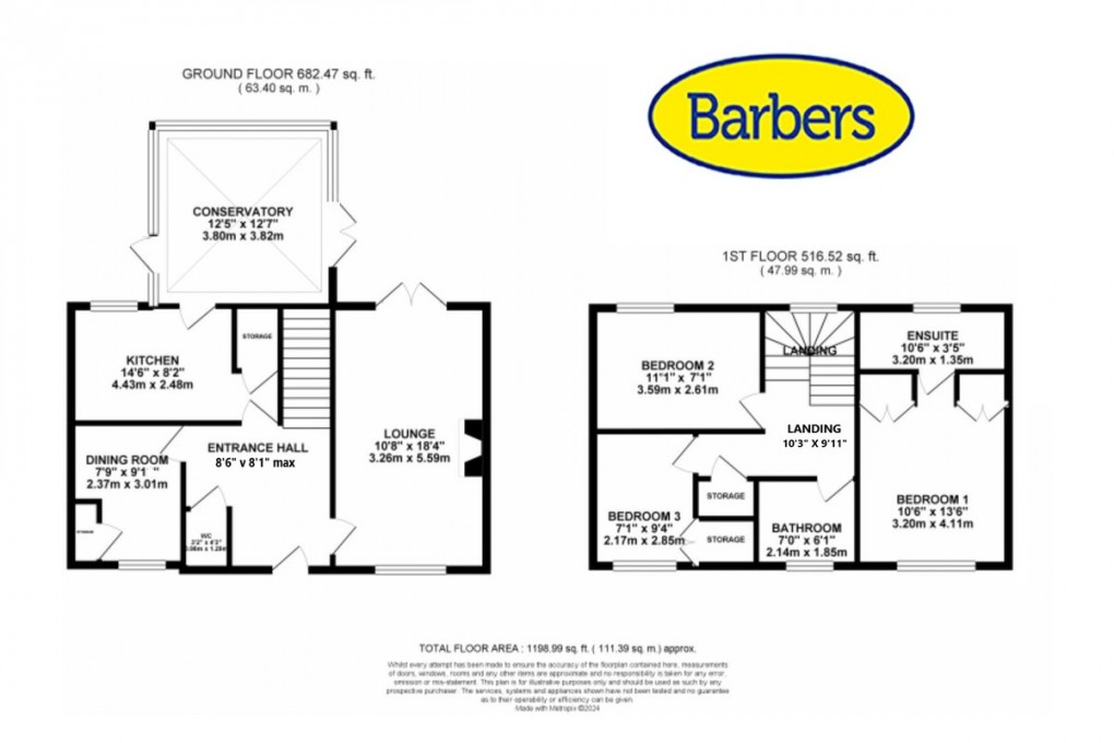 Floorplan for Priors Lane, Market Drayton