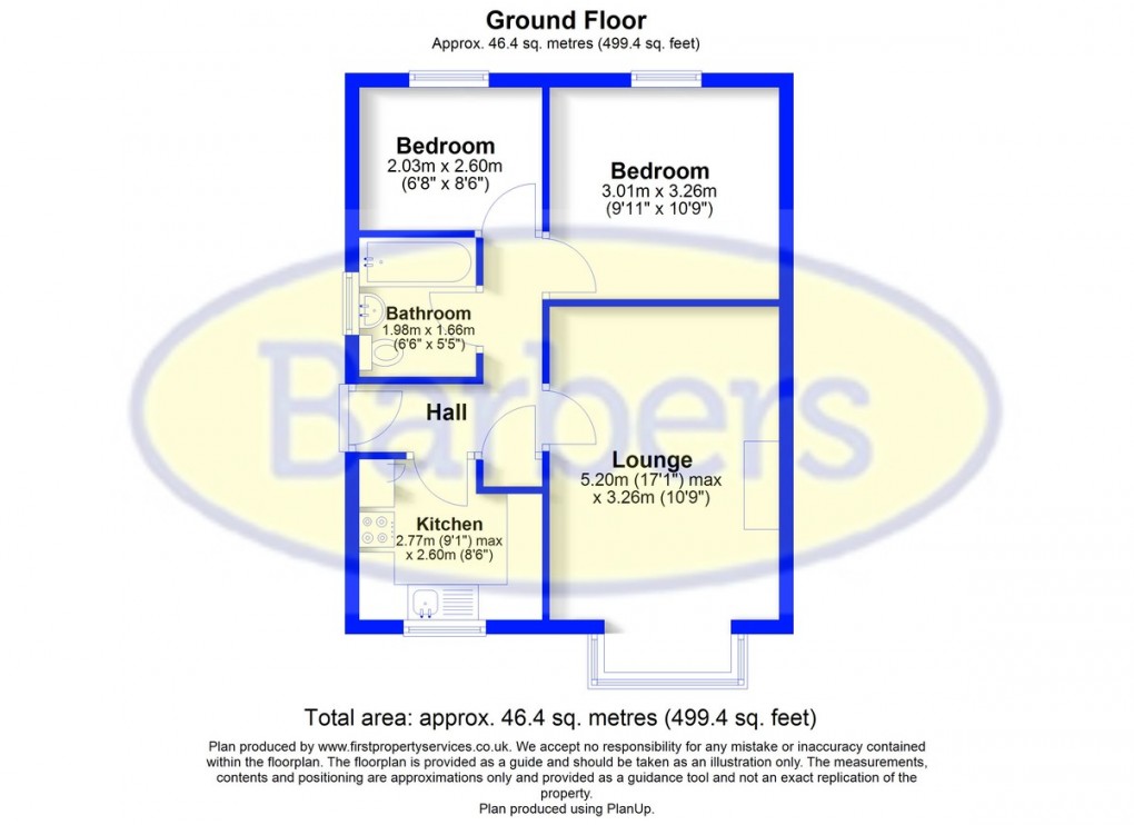 Floorplan for Pine Court, Loggerheads
