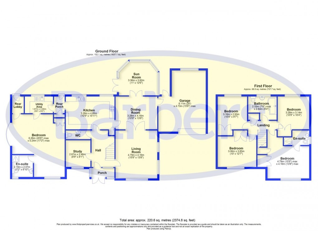Floorplan for Manor Close, Hinstock