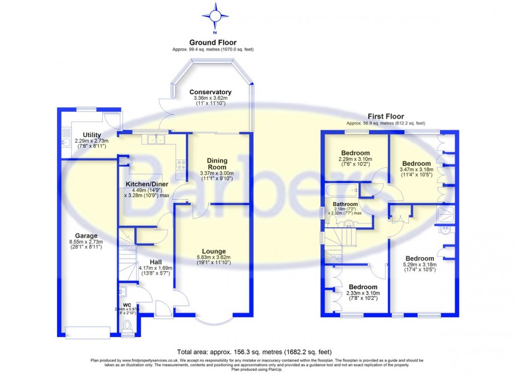Floorplan for Forty Acre Close, Loggerheads