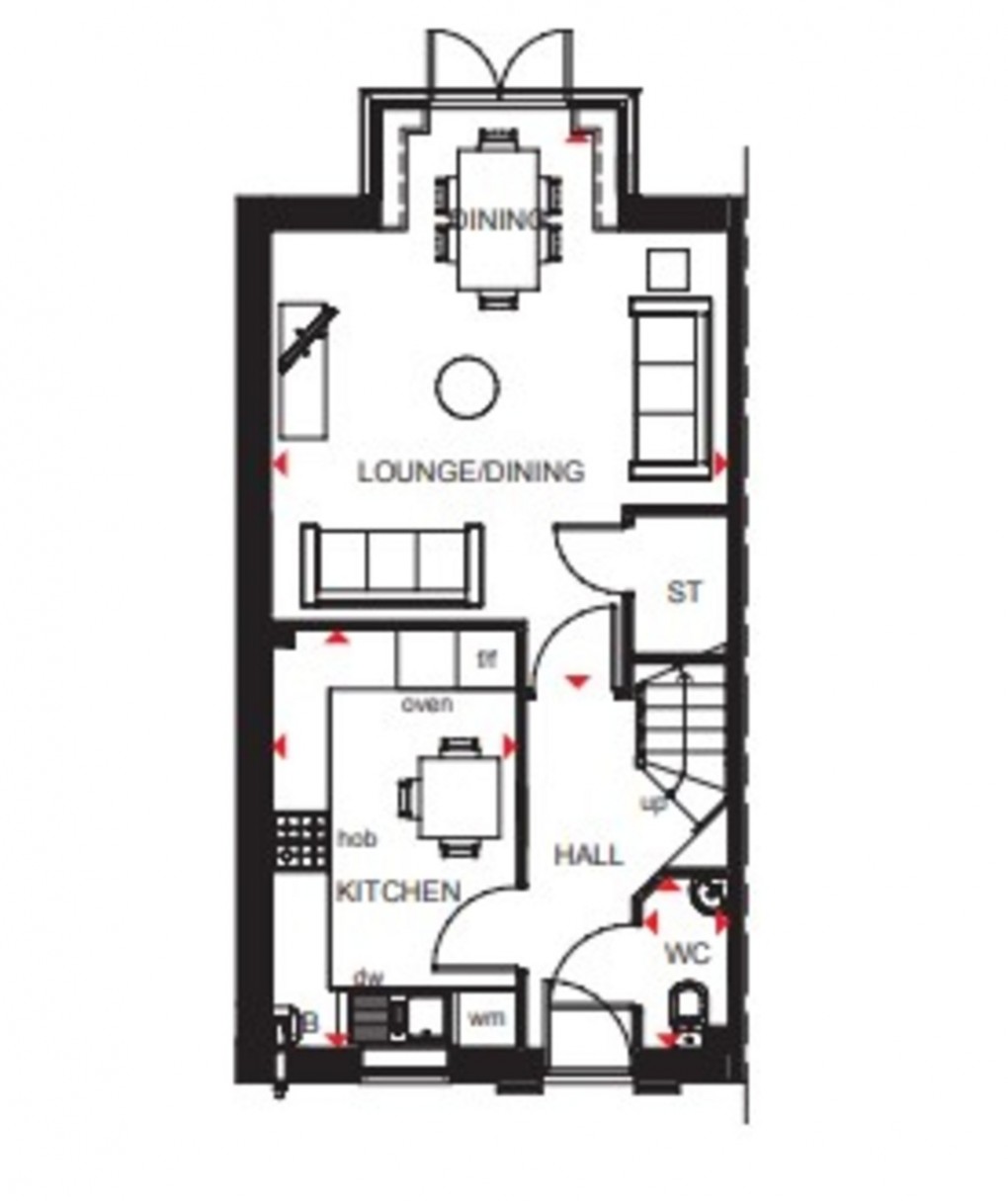 Floorplan for Plot 326, Woodcote, Talbot Place