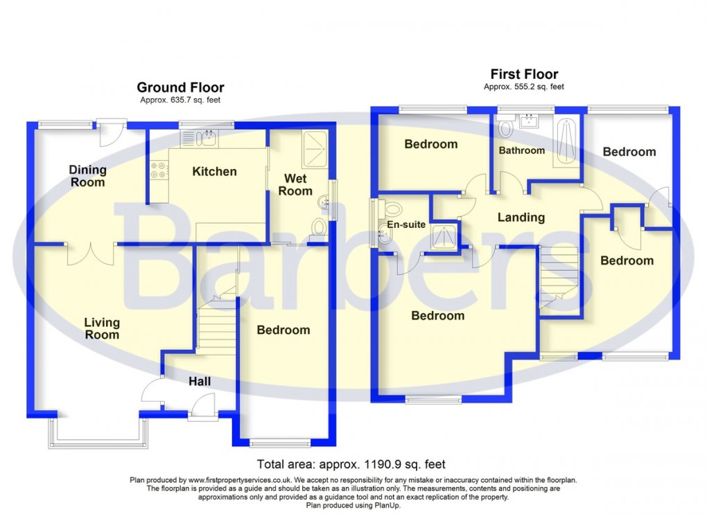 Floorplan for Oatfield Close, Whitchurch