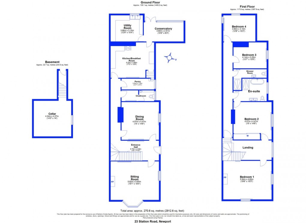 Floorplan for Station Road, Newport