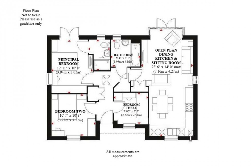 Floorplan for Orwell Road, Drayton Meadows, Market Drayton