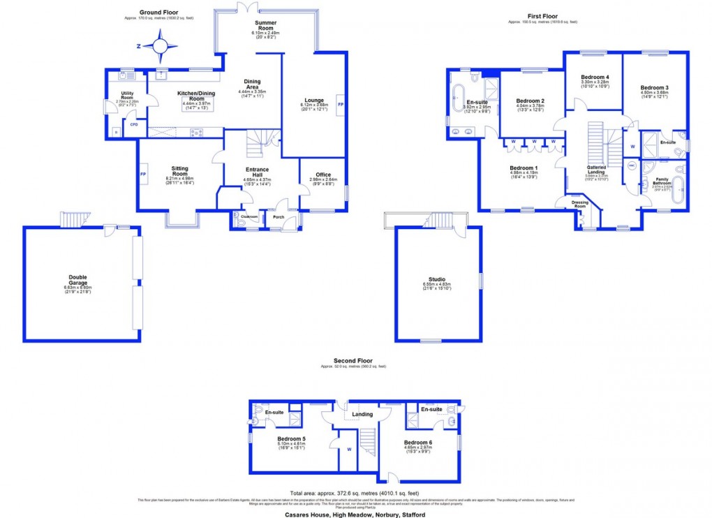 Floorplan for High Meadow, Norbury