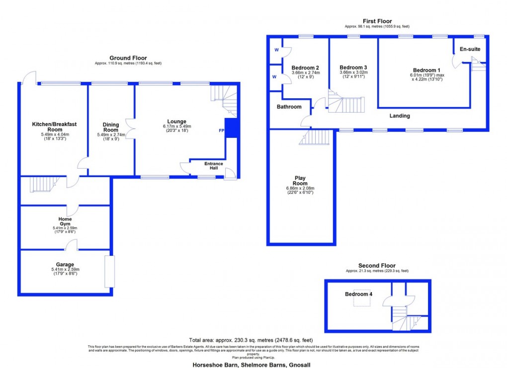 Floorplan for Gnosall, Stafford