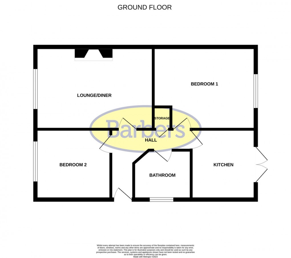 Floorplan for Barleyfields, Wem