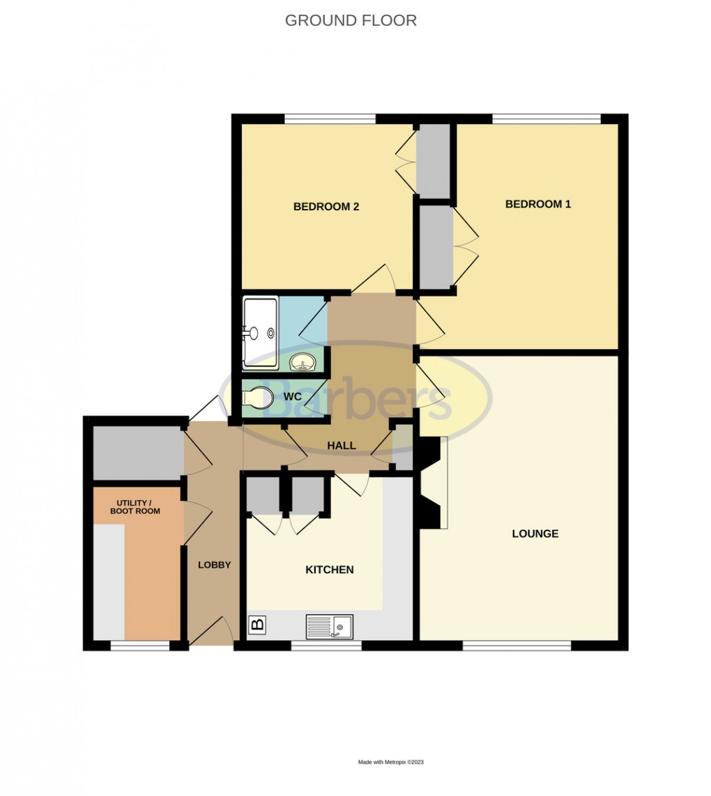Floorplan for Dukes Way, St Georges, Telford, TF2 9ND