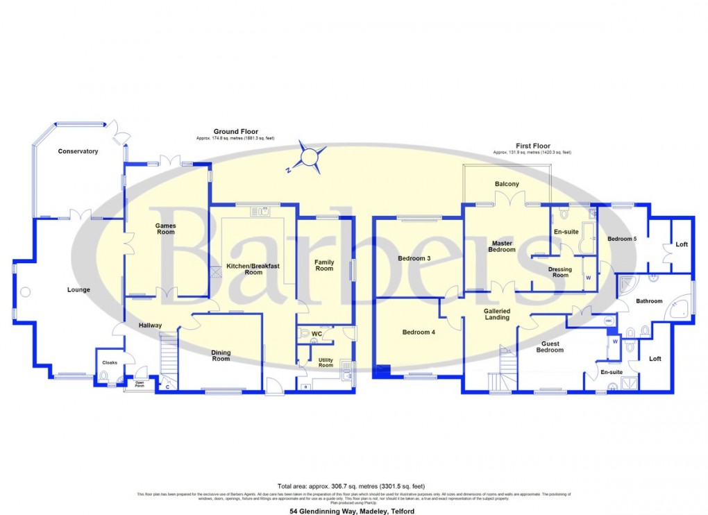 Floorplan for Glendinning Way, Madeley