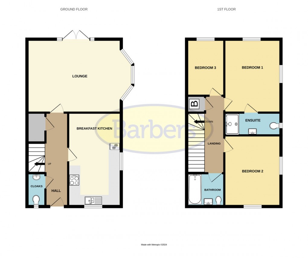 Floorplan for Langthorpe Gardens, Wellington, Telford, TF1 2GN.