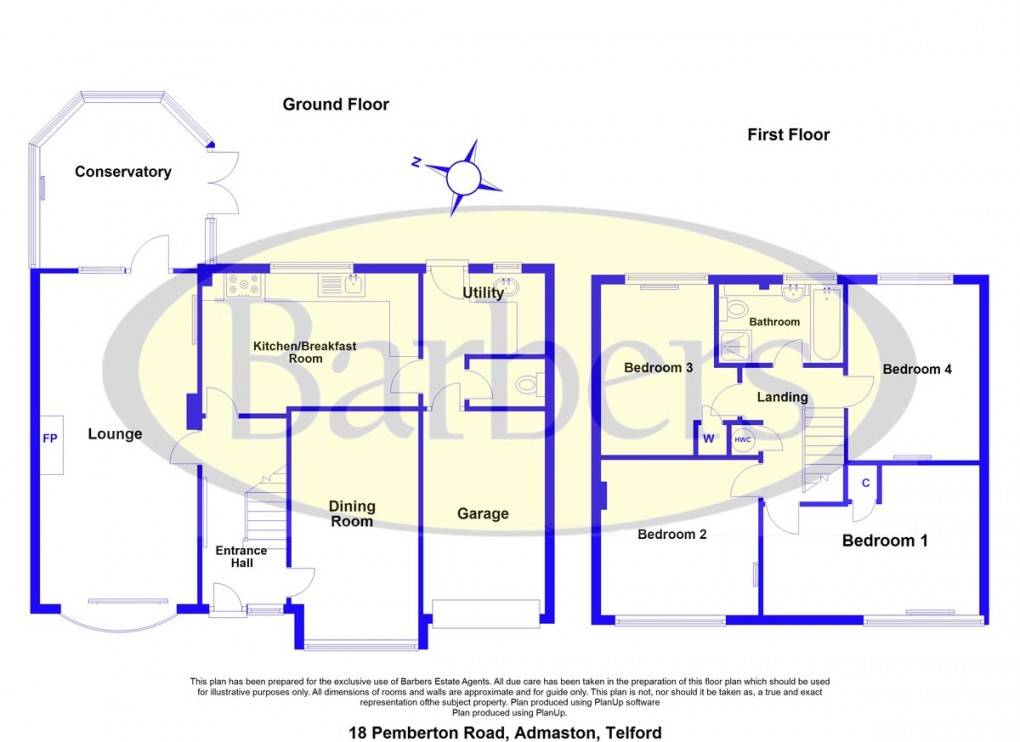 Floorplan for Pemberton Road, Admaston, Telford, TF5 0BL