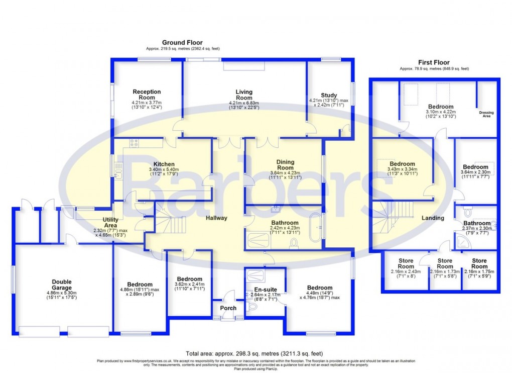 Floorplan for Pinewood Road, Ashley Heath