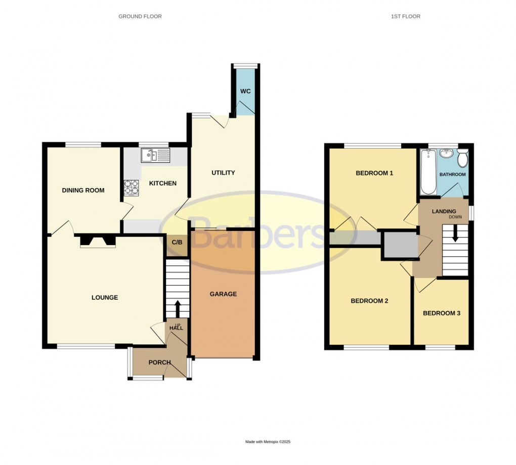 Floorplan for Stanall Drive, Muxton, Telford, TF2 8PT.