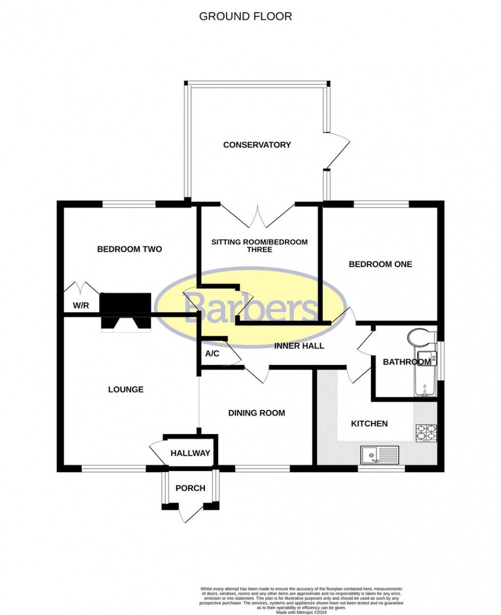 Floorplan for Highfields Avenue, Whitchurch