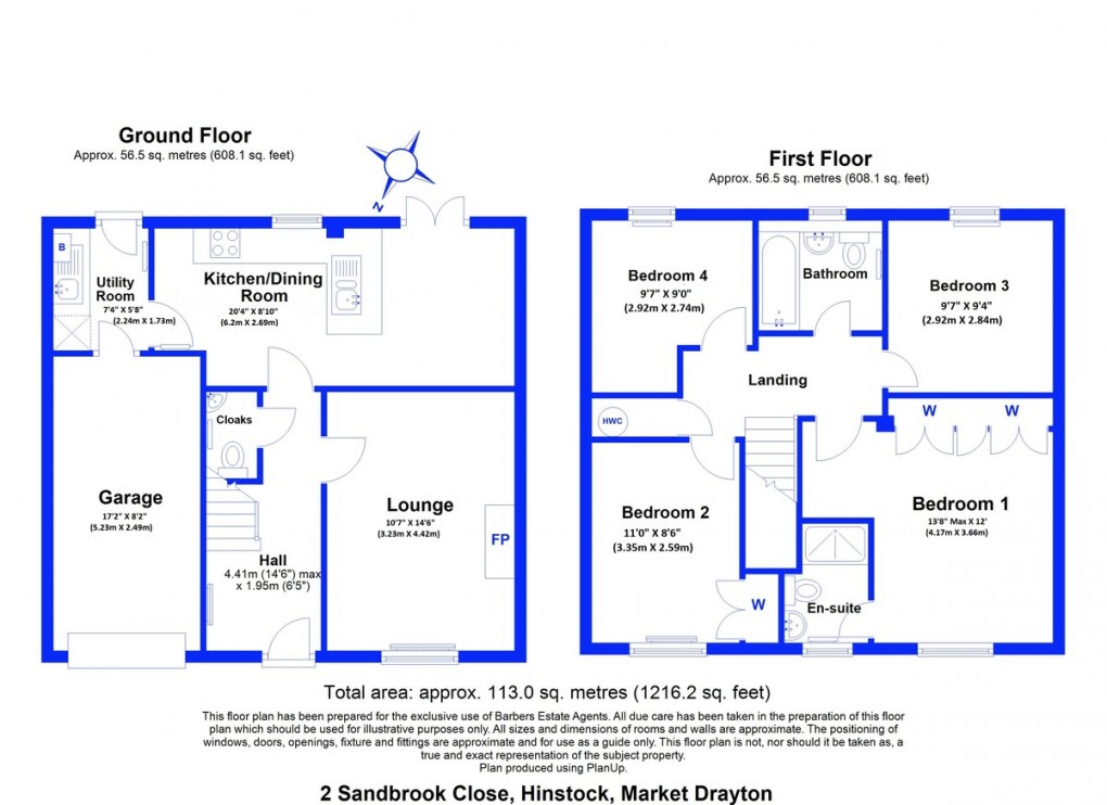 Floorplan for Hinstock, Market Drayton