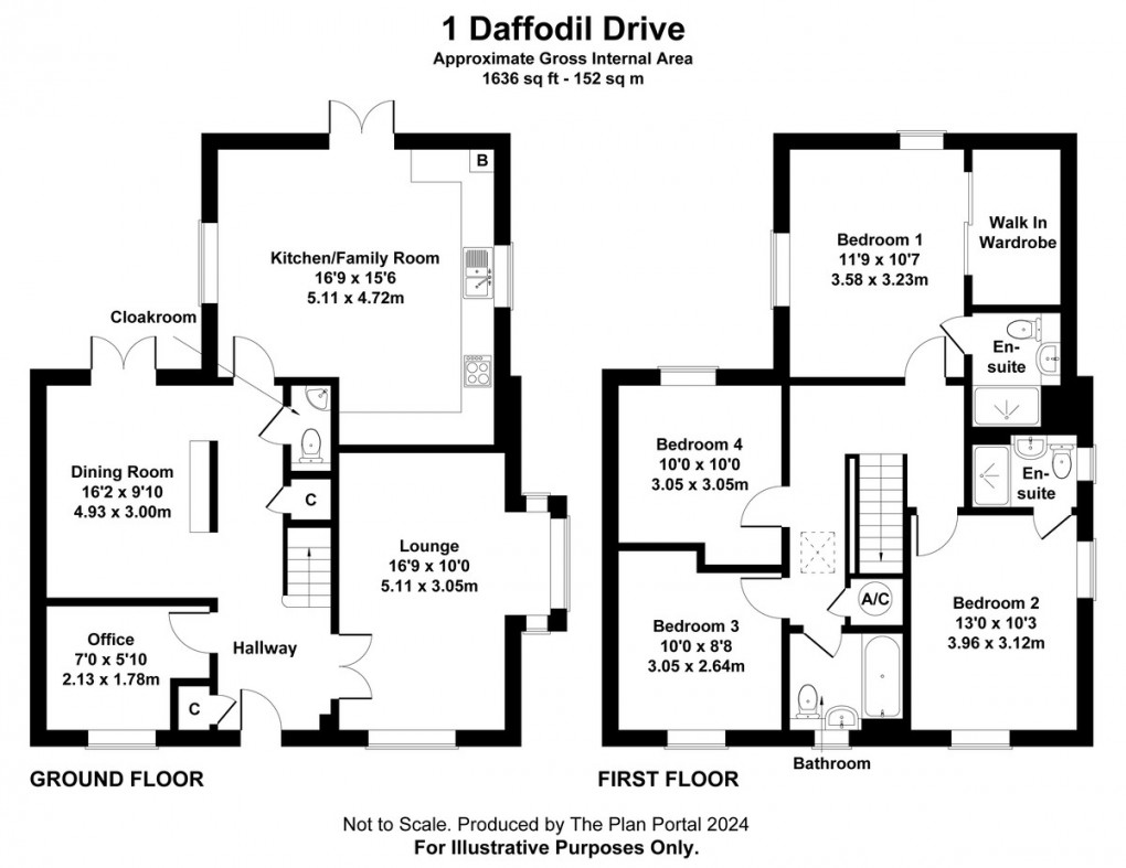 Floorplan for Daffodil Drive, Gnosall